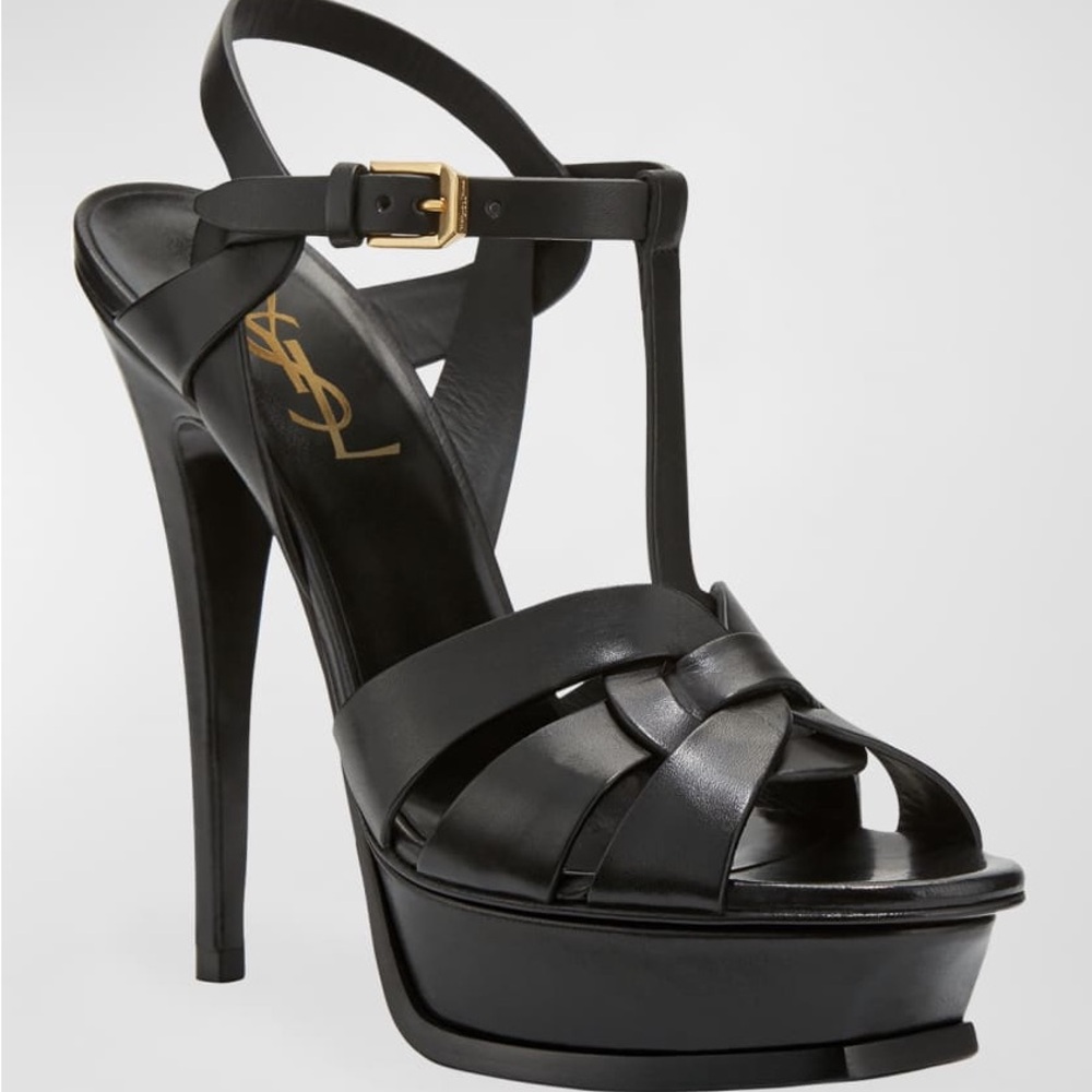 Tribute Leather 105mm Platform Sandals 37 ORIGINAL